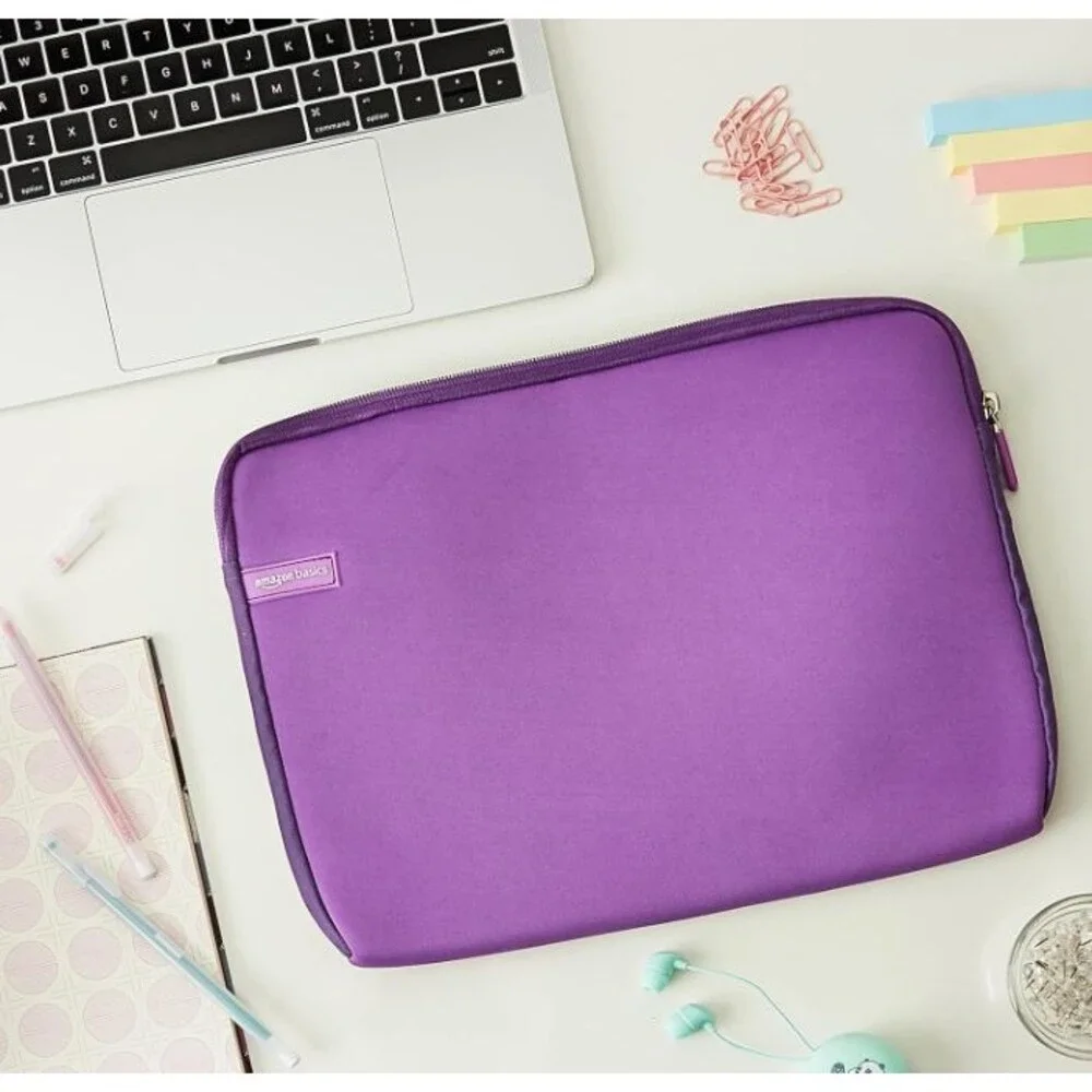 Amazon Basics 13.3 Inch Laptop Sleeve Case Zipper Protective Purple